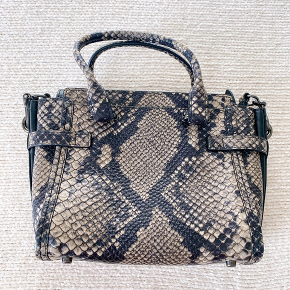 Coach Swagger 21 Snake Embossed Satchel Crossbody Bag - Picture 5 of 11
